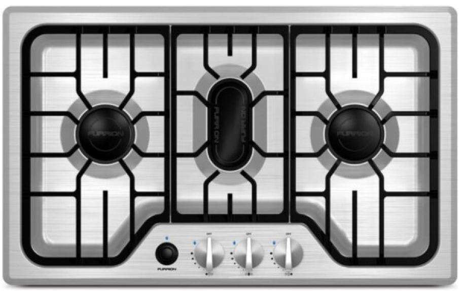 Dune Sport Part Cabinet - Cooktop 3 Burner Drop In Chefs Collection Stainless Steel